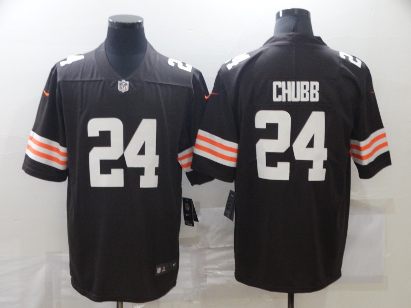 NFL Cleveland Browns #24 Chubb Brown Vapor Limited Jersey