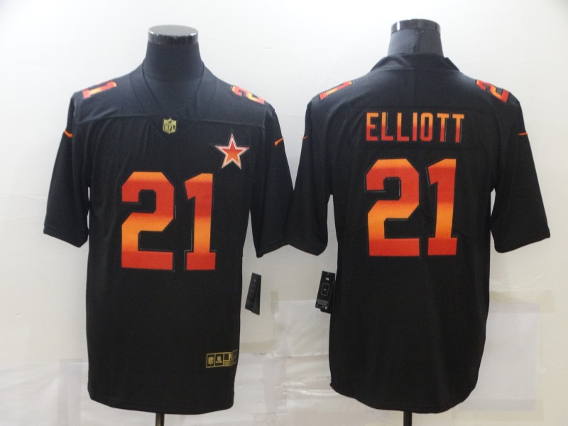 NFL Dallas Cowboys #21 Elliott Black Colored Jersey