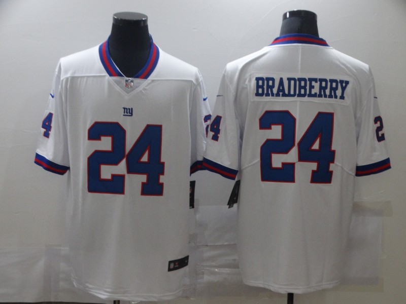 NFL New York Giants #24 Bradberry White Color Rush Limited Jersey
