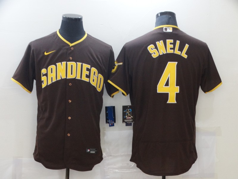 Nike MLB San Diego Padres #4 Snell brown Elite Jersey
