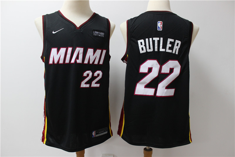 NBA Miami Heat #22 Butler Black Jersey