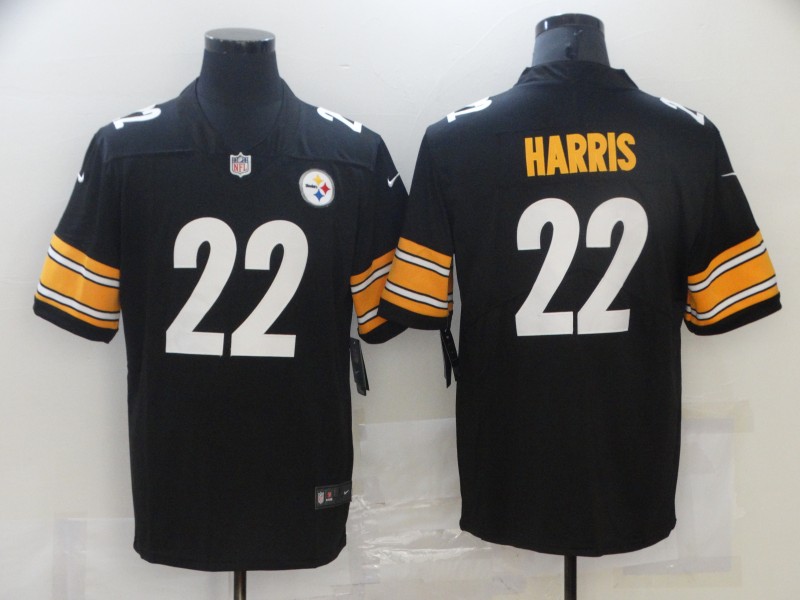 Nike NFL Pittsburgh Steelers #22 Harris Black Vapor Limited Jersey