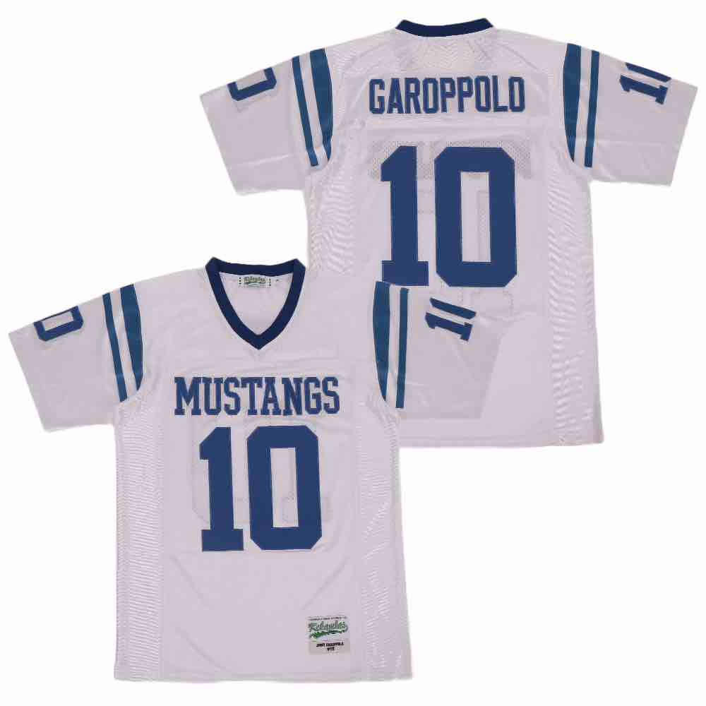 NCAA Mustangs #10 Garoppolo White Jersey