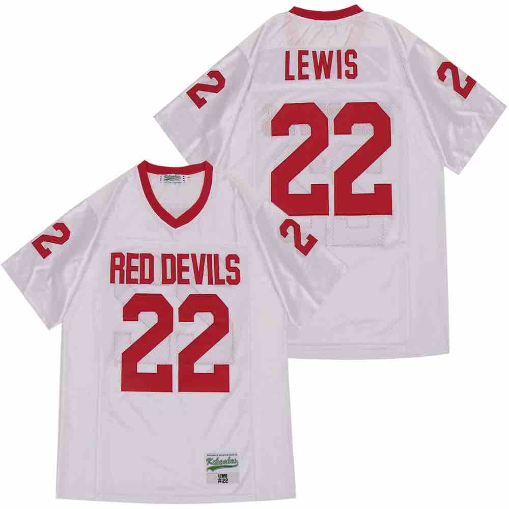 NCAA Red Devils #22 Lewis WHITE JERSEY