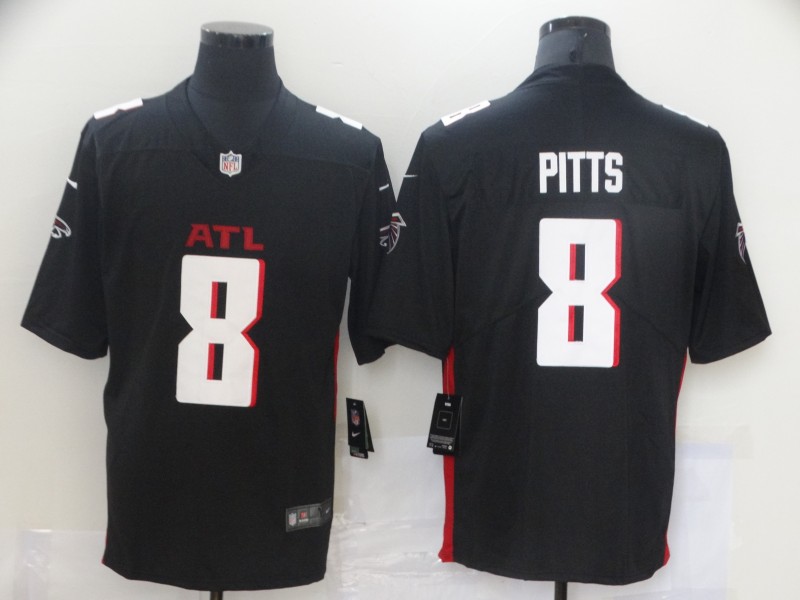 NFL Atlanta Falcons #8 Pitts black Vapor Limited Jersey