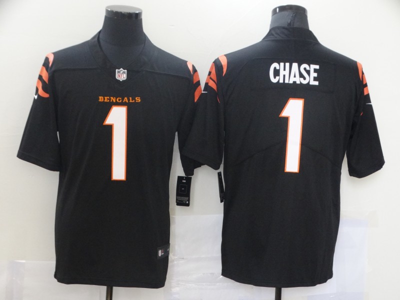 NFL Cincinati Bengals #1 Chase Black Vapor Limited Jersey