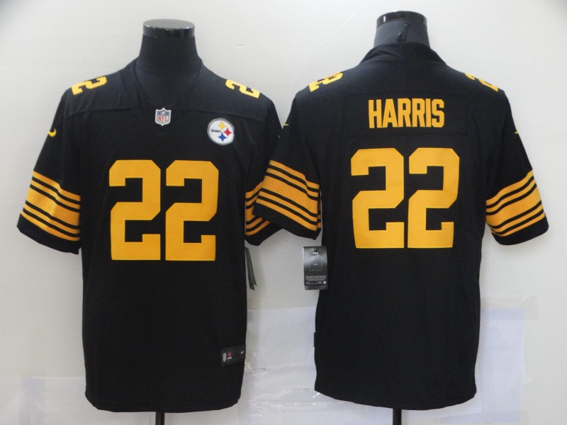 NFL Pittsburgh Steelers #22 Harris Black Limited Jersey
