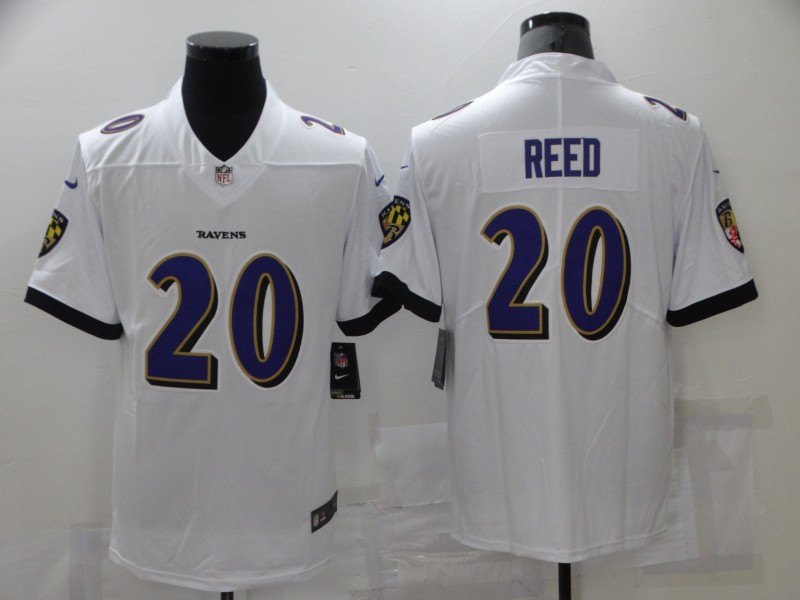 NFL Baltimore Ravens #20 Reed White Vapor Limited Jersey