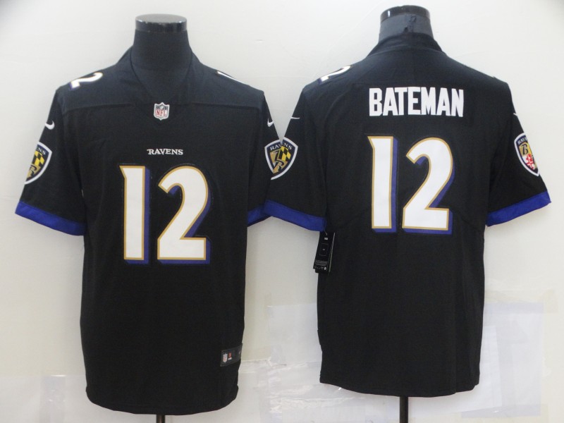 NFL Baltimore Ravens #12 Bateman Black Vapor Limited Jersey