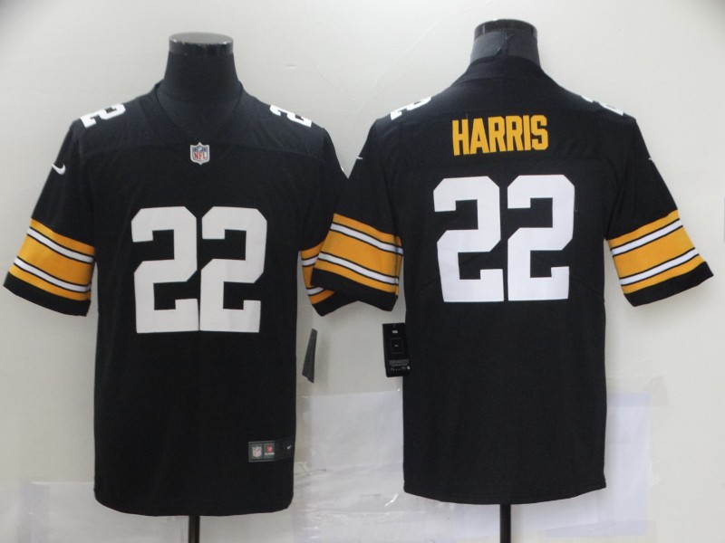 NFL Pittsburgh Steelers #22 Harris Black Vapor Limited Jersey