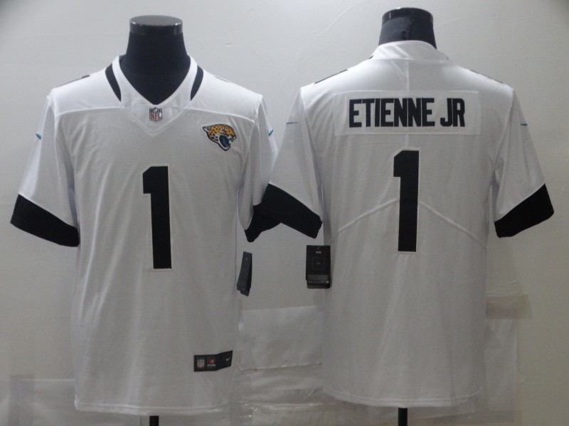 NFL Jacksonville Jaguars #1 Etienne JR White Vapor Limited Jersey