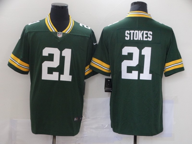 NFL Green Bay Packers #21 Stokes Green Vapor Limited Jersey