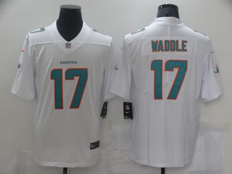 NFL  Miami Dolphins #17 Waddle White Vapor Limited Jersey