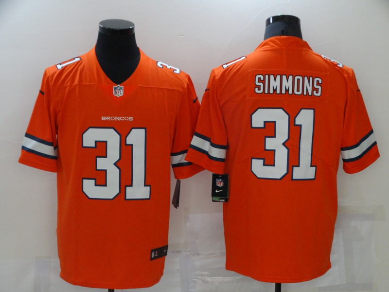 NFL Denver Broncos #31 Simmons Orange Color Rush Limited Jersey