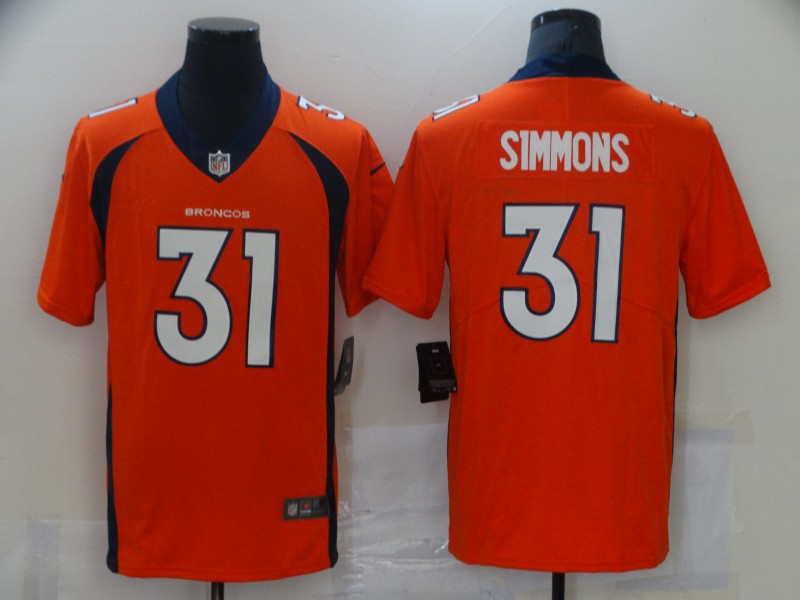 NFL Denver Broncos #31 Simmons Orange Vapor Limited Jersey