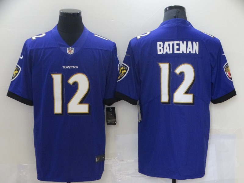 NFL Baltimore Ravens #12 Bateman Purple Vapor Limited Jersey