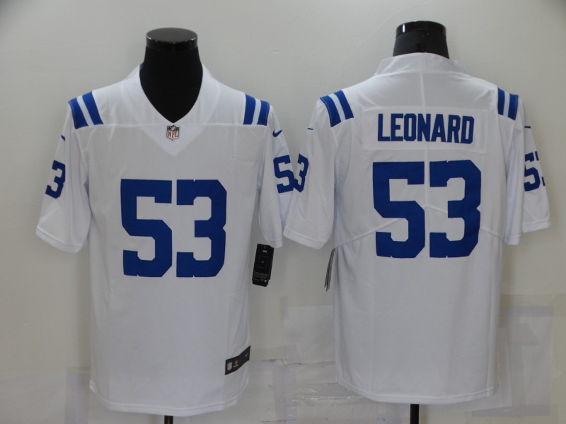 NFL Indianapolis Colts #53 Leonard white Vapor Limited Jersey