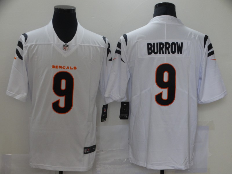NFL Cincinati Bengals #9 Burrow White Vapor Limited Jersey