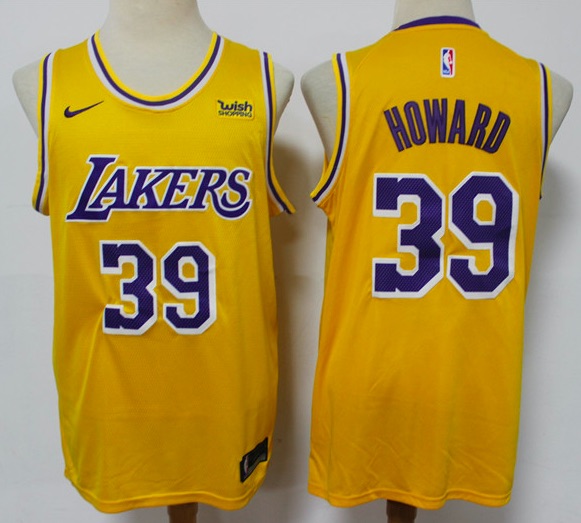 NBA Los Angeles Lakers #39 Howard Yellow NIKE Jersey