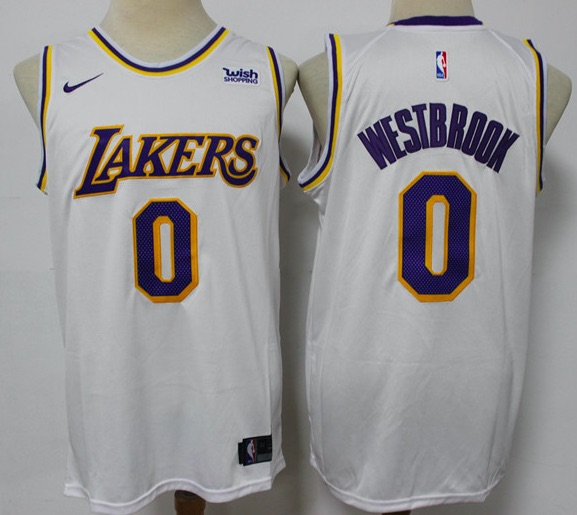 NBA Los Angeles Lakers #0 Westbrook White NIKE Jersey