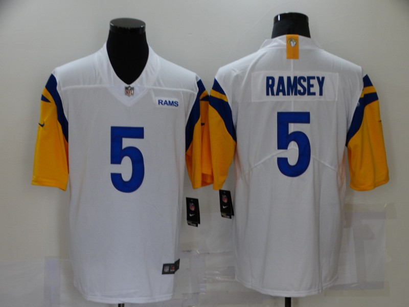 NFL Los Angels Rams #5 Ramsey White Vapor Limited Jersey