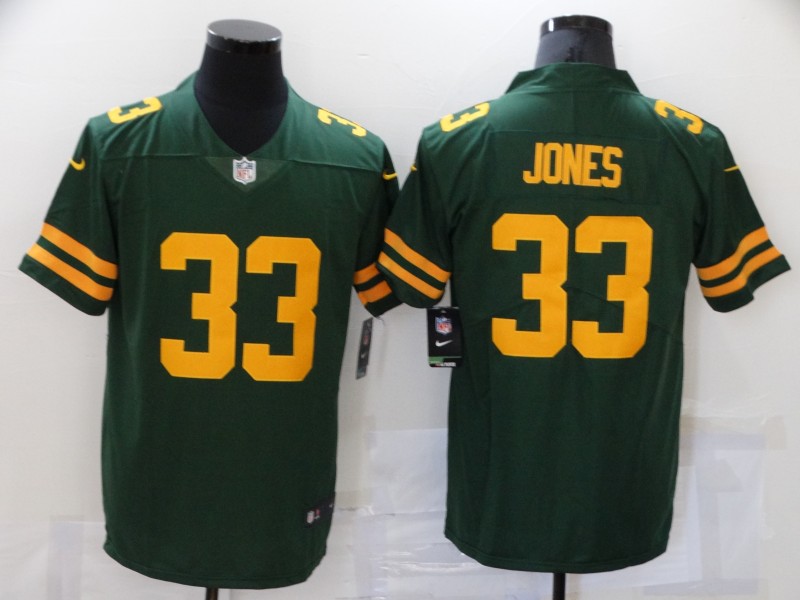 NFL Green Bay Packers #33 Jones Green Vapor Limited Jersey