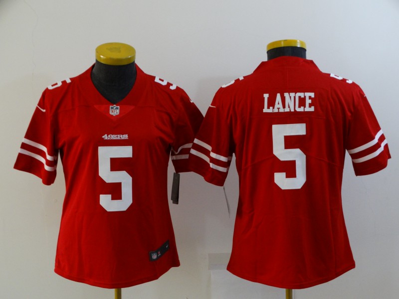 Womens NFL San Francisco 49ers #5 lance Red Limited Jersey