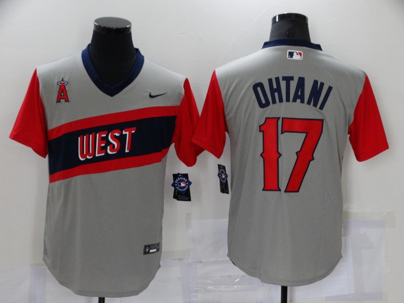 MLB Los Angeles Angels #17 Ohtani grey nickname Jersey