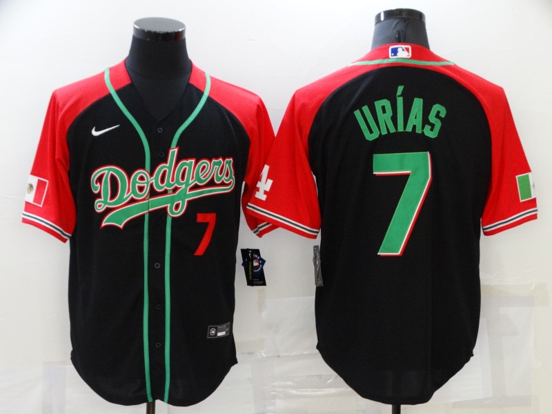 MLB Los Angeles Dodgers #7 Urias Black Game Jersey