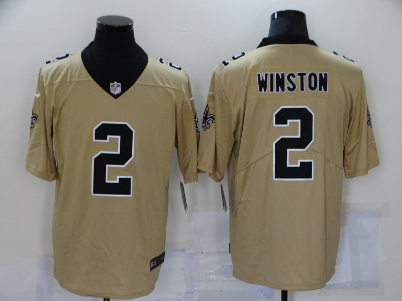 NFL New Orleans Saints #2 Winston gold vapor limited Jersey