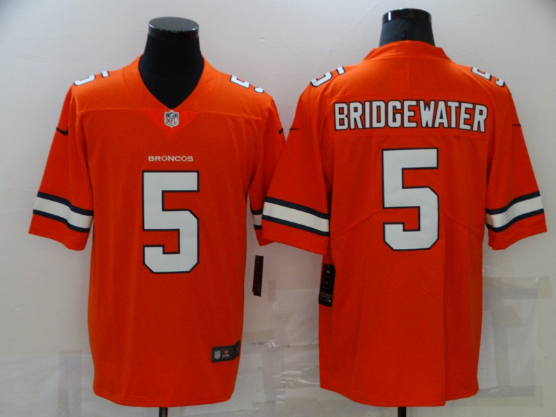 NFL Denver Broncos #5 Bridgewater Vapor Limited Orange Jersey