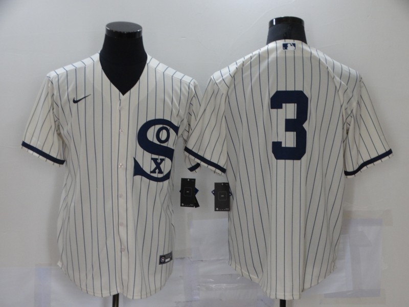 MLB Chicago White Sox #3 Anderson White Game Jersey