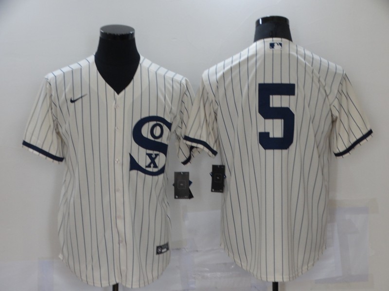 MLB Chicago White Sox #5 Anderson White Game Jersey