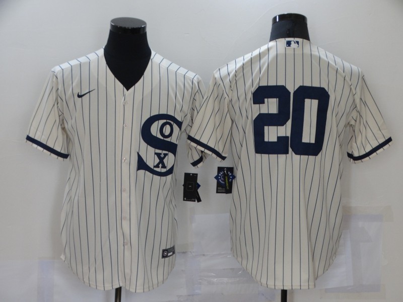 MLB Chicago White Sox #20 Anderson White Game Jersey