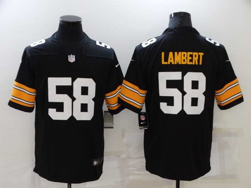 NFL Pittsburgh Steelers #58 Lambert Black Vapor Limited Jersey