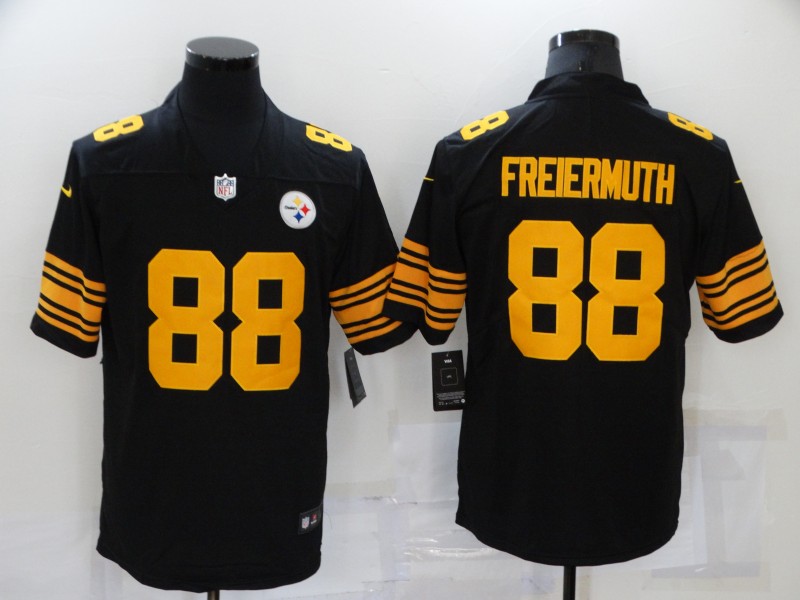 NFL Pittsburgh Steelers #88 Freiermuth Black yellow Vapor Limited Jersey