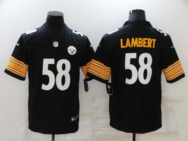 NFL Pittsburgh Steelers #58 Lambert Black  Vapor Limited Jersey