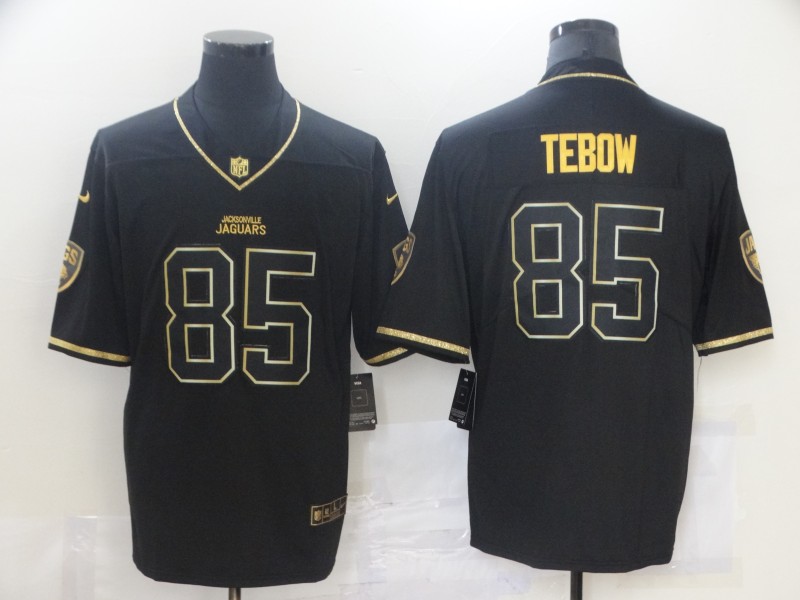 NFL Jacksonville Jaguars #85 Tebow Black Gold Limited Jersey