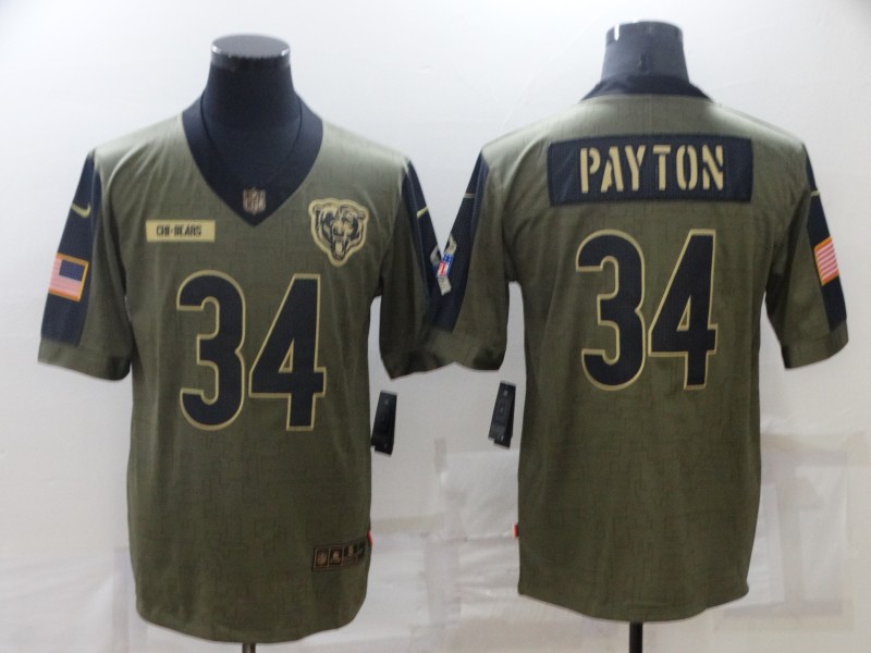 NFL Chicago Bears #34 Payton Salute to Service Jersey