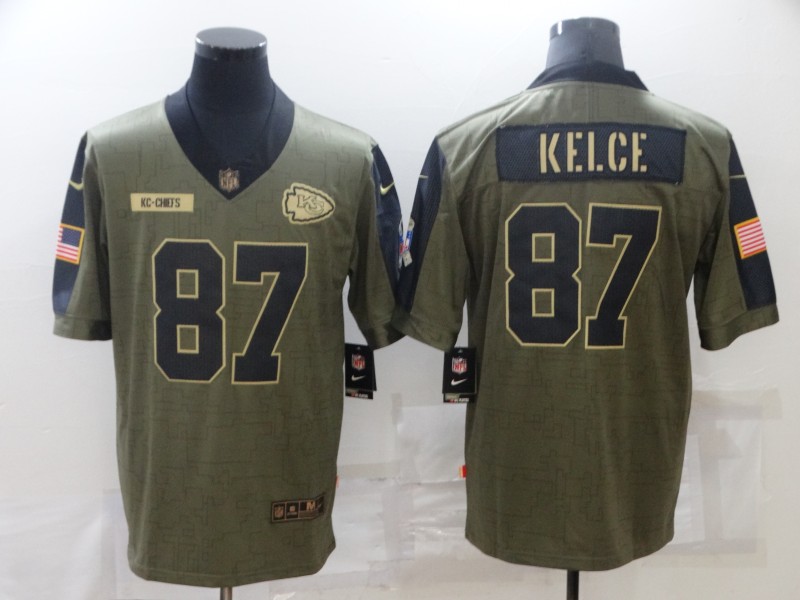 NFL Kansas City Chiefs #87 Kelce Salute to Service Jersey