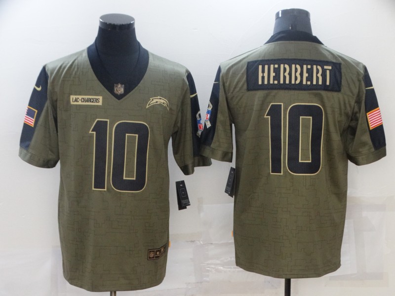 NFL San Diego Chargers #10 Herbert Salute to Service Jersey
