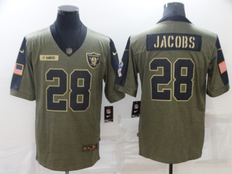 NFL Oakland Raiders #28 Jacobs Salute to Service Jersey