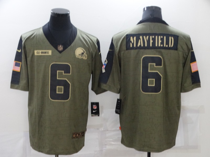 NFL Cleveland  Browns #6 Mayfield Salute to Service Jersey