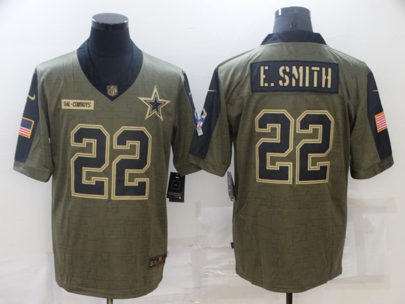 NFLDallas Cowboys #22 E.Smith Salute to Service Jersey