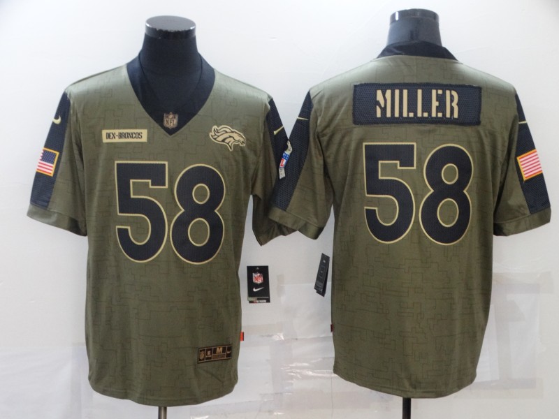 NFL Denver Broncos #58 Miller Salute to Service Jersey