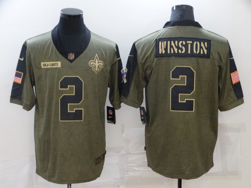 NFL New Orleans Saints #2 Winston Salute to Service Jersey