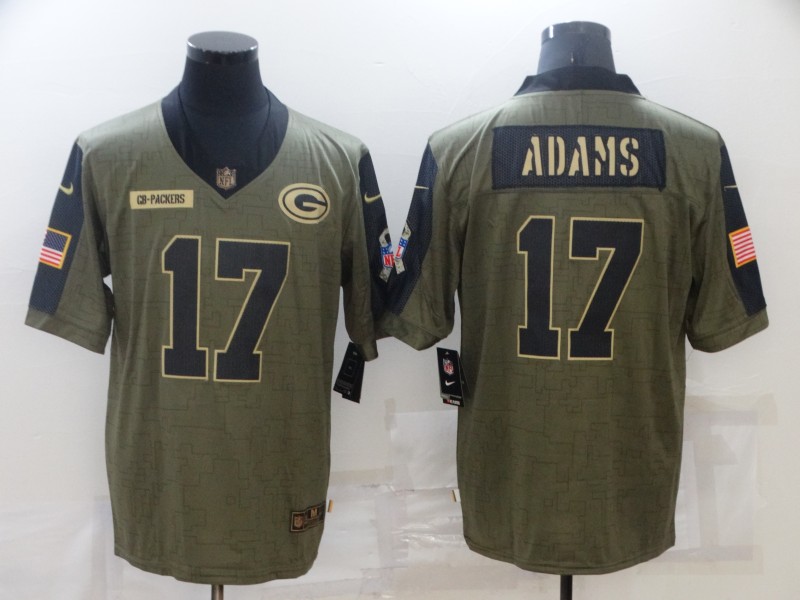 NFL Green Bay Packers #17 Adams Salute to Service Jersey