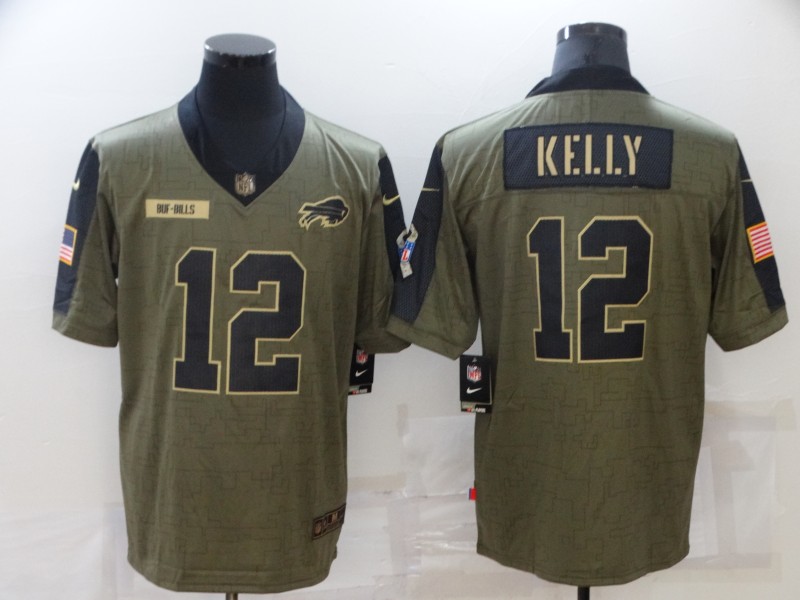 NFL Buffalo Bills #12 Kelly Salute to Service Jersey