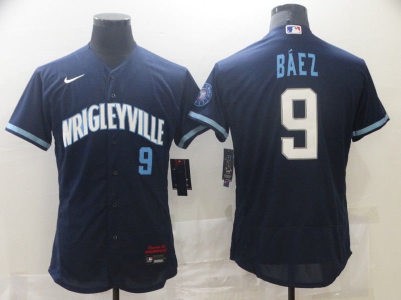 MLB Chicago Cubs #9 Beaz Blue Elite Jersey