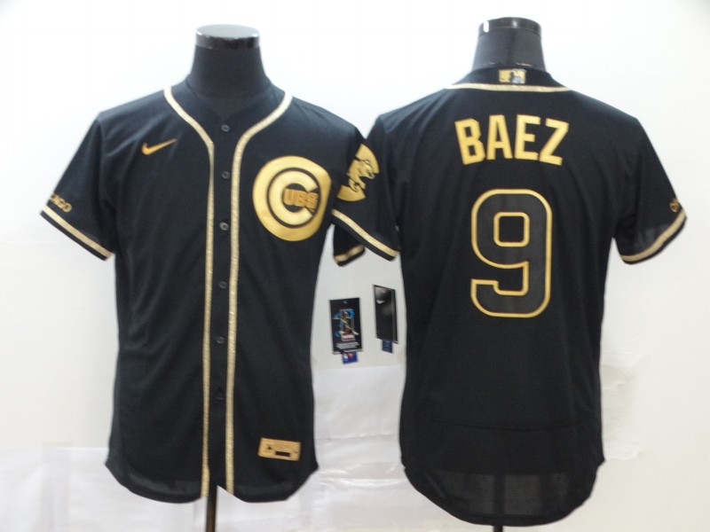 MLB Chicago Cubs #9 Beaz Black Elite Jersey